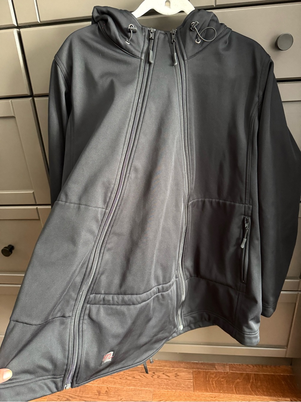 Canadian Spirit Maternity 3 in 1 MCoat!! Black Women's Hooded fleece lined fall